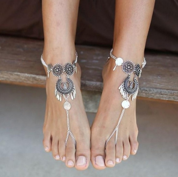 Bohemian Barefoot Anklet - Picture 2 of 4